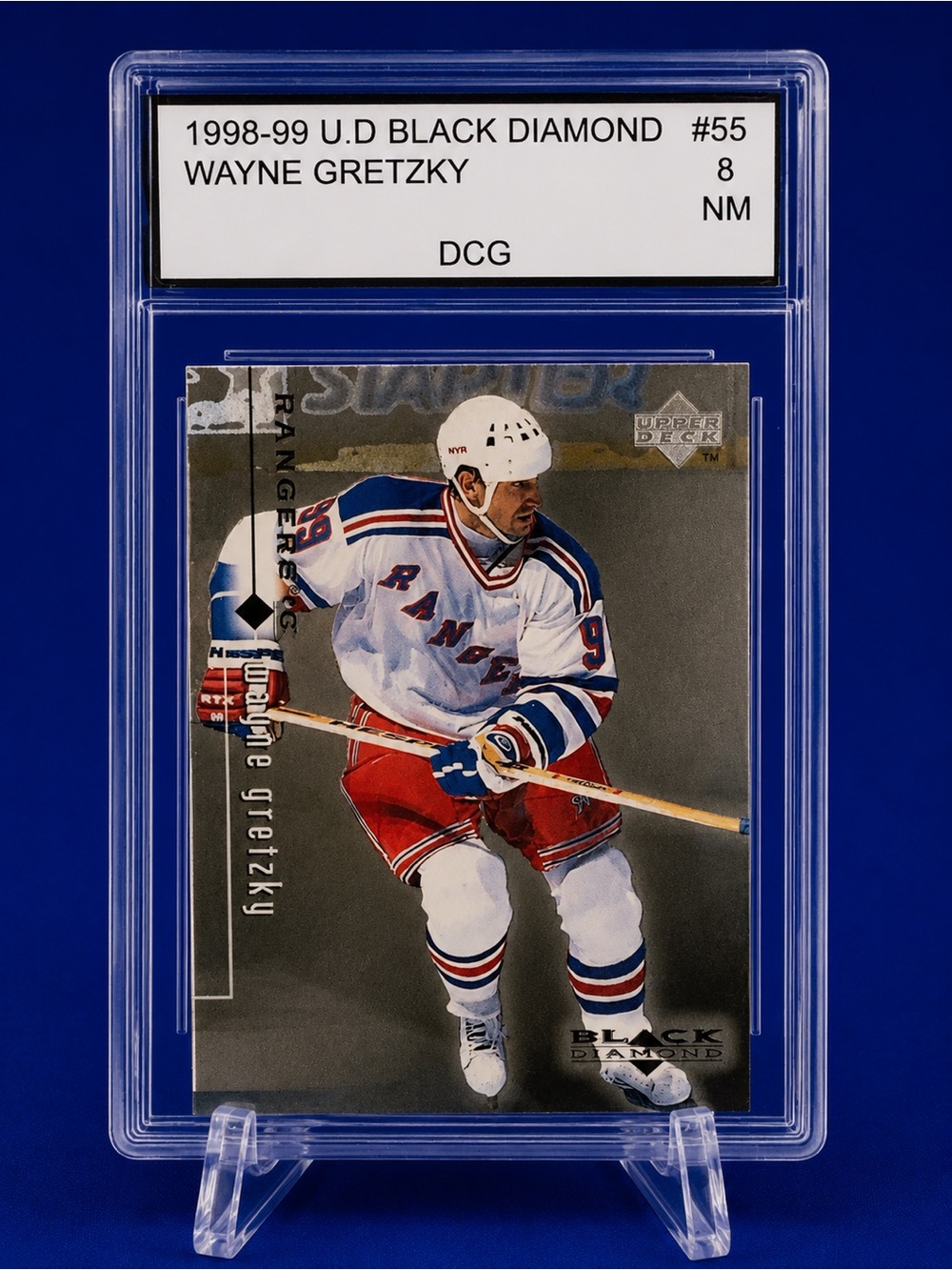 1998 Upper Deck Black Diamond Wayne Gretzky Hockey Card - New York Rangers